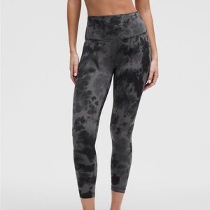 Lululemon Align 25" High-Rise Pant Leggings - Diamond Grey Tie Dye Size 10